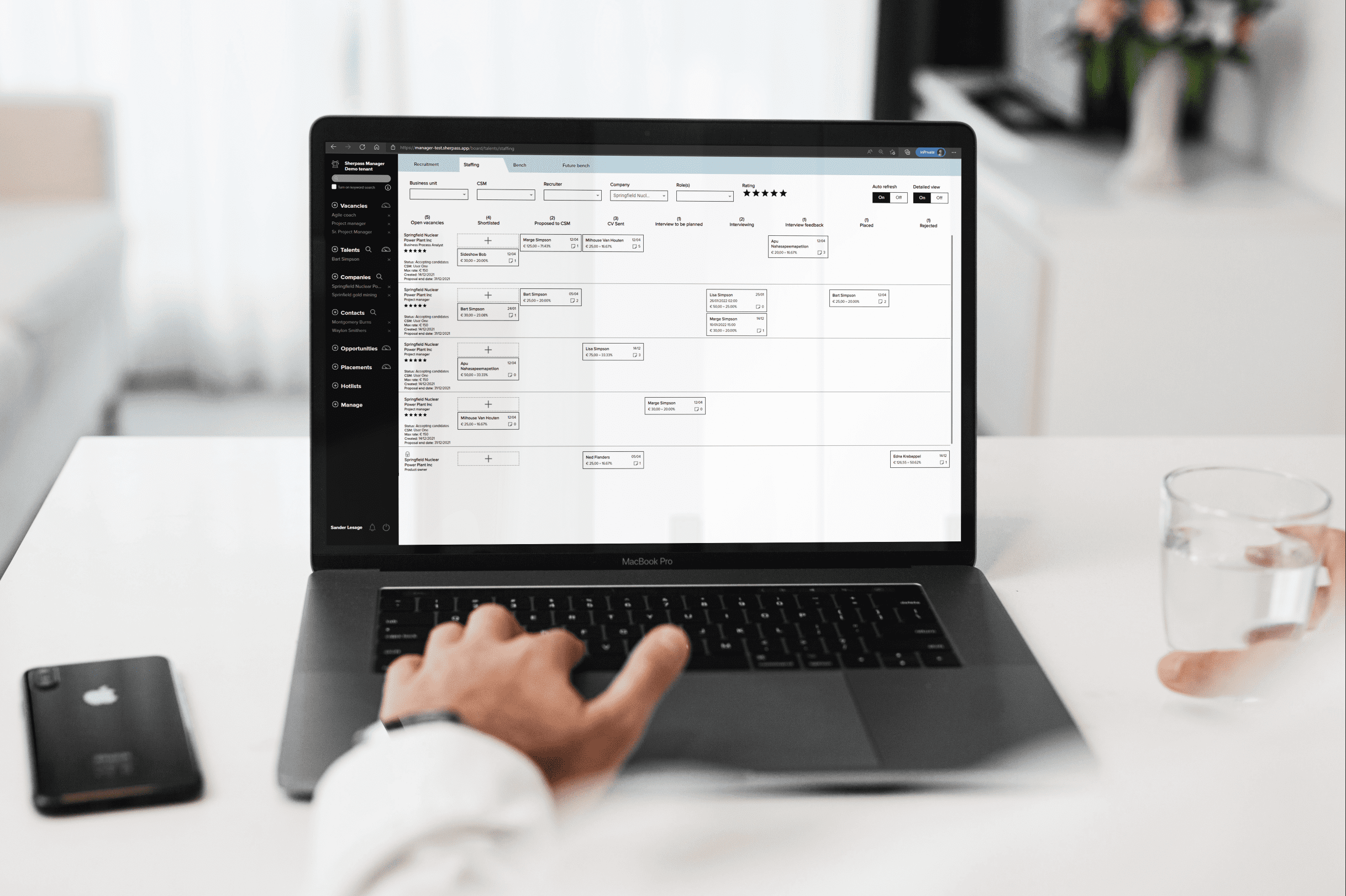 screenshot of Sherpass Manager